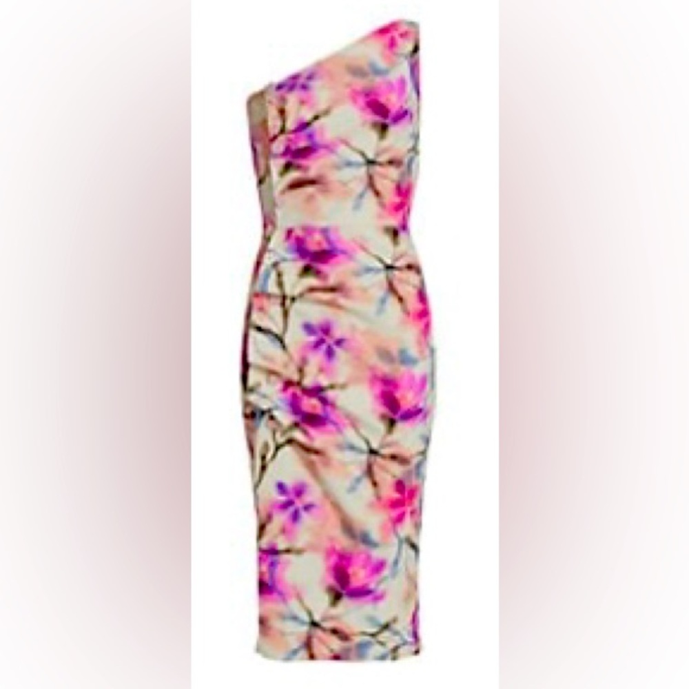 Floral Print OneShoulder Dress